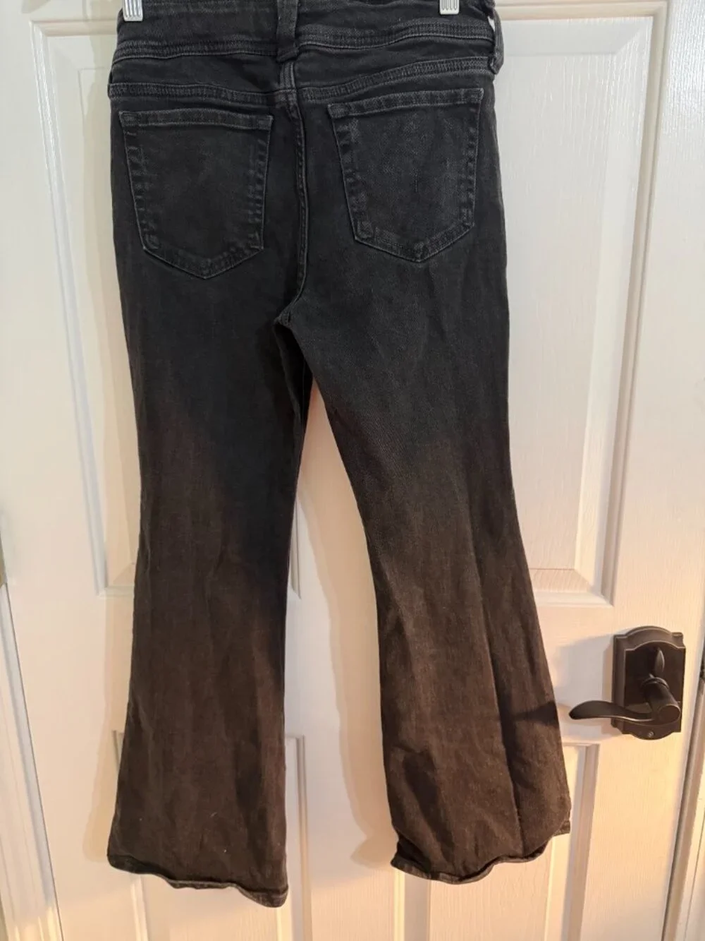Gap Kids Girls 12 Plus ’70s Flare High Rise Black Jeans Y2K